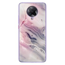 Мраморный чехол на Xiaomi POCO F2 Pro (VPrint) (Пурпурный Мрамор)