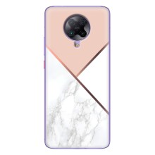 Мраморный чехол на Xiaomi POCO F2 Pro (VPrint) (Тройной мрамор)