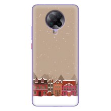 Новогодние, Праздничные Чехлы для Xiaomi POCO F2 Pro - 2024 год (Зимний город)