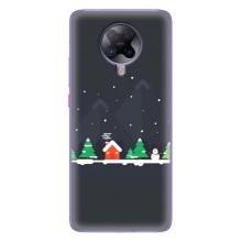 Силіконовий бампер на різдво для Xiaomi POCO F2 Pro – Місто зимове