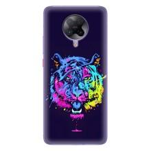 Силиконовый бампер с картинкой животных для Xiaomi POCO F2 Pro – Тигр-Арт