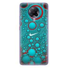 Силиконовый Чехол на Xiaomi POCO F2 Pro с картинкой Nike (Найк зеленый)