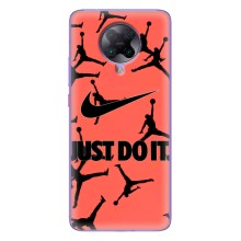 Силиконовый Чехол Nike Air Jordan на Поко Ф2 Про (Just Do It)