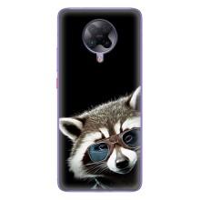Силиконовый Чехол с Енотами на Xiaomi POCO F2 Pro – Стильный Енот