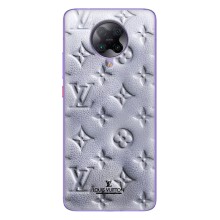 Текстурный Чехол Louis Vuitton для Поко Ф2 Про (Белый ЛВ)