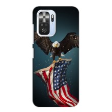 Чехол Флаг USA для Xiaomi POCO F4 Pro (5G) – Орел и флаг