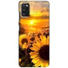 Чехол с Цветами для Xiaomi POCO M3 (поле подсолнухов)