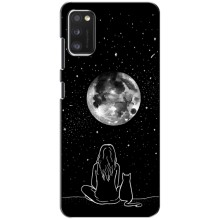 Чехол с рисунком кот на Xiaomi POCO M3 (Девушка с котом)