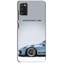 Чехол с авто Порше для Xiaomi POCO M3 – Голубой Порше