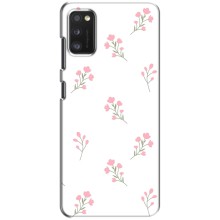 Чехол с розовым рисунком для Xiaomi POCO M3 (Розовые цветы)