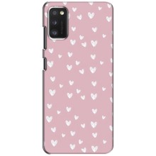Чехол с розовым рисунком для Xiaomi POCO M3 (Сердечки на розовом)