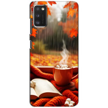 Чехол с уникальным дизайном «Осень с кофе» для Xiaomi POCO M3 – Кофе и дождь