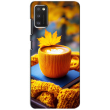 Чехол с уникальным дизайном «Осень с кофе» для Xiaomi POCO M3 – Кофе с жёлтым