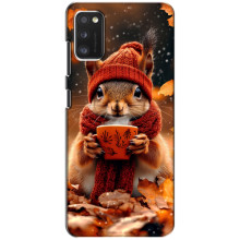 Печатный чехол «Зверята с кофе» для Xiaomi POCO M3 – Белка с кофе