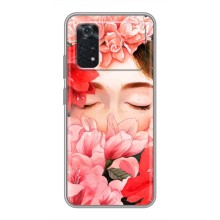 Чехлы (ART) Цветы на Xiaomi POCO M4 Pro 4G (VPrint) (Глаза в цветах)