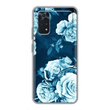 Чехлы (ART) Цветы на Xiaomi POCO M4 Pro 4G (VPrint) (Голубые Бутоны)