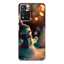 Чехлы на Новый Год Xiaomi POCO M4 Pro 4G (Снеговик праздничный)