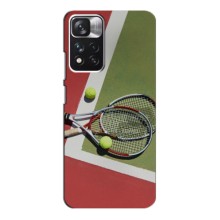 Чехлы с принтом Спортивная тематика для Xiaomi Poco M4 Pro 4G (Ракетки теннис)