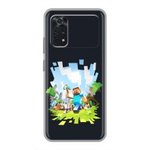 Чохол Майнкрафт на Xiaomi POCO M4 Pro 4G (AlphaPrint) Minecraft (персонажі Minecraft)