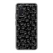 Чохол на тематику: Коти для Xiaomi POCO M4 Pro 4G (Котики на чорному)