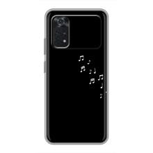 Чохол з картинками на чорному фоні для Xiaomi POCO M4 Pro 4G – Ноти