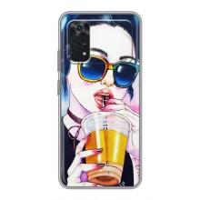 Чехол с картинкой Модные Девчонки Xiaomi POCO M4 Pro 4G (Девушка с коктейлем)