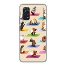 Чохол з Прикольним Принтом на Xiaomi POCO M4 Pro 4G (Йога свинок)