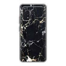 Чехол с текстурой Мрамора на Поко М4 про (4G) (Чёрный мрамор)