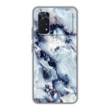 Чехол с текстурой Мрамора на Поко М4 про (4G) (Изумрудный мрамор)