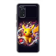 Чохол з Пікачу на Xiaomi POCO M4 Pro 4G (Пікачу з м'ячем)