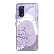 Силиконовый чехол с принтом в цветах на Xiaomi POCO M4 Pro 4G – Фиолетовый дизайн