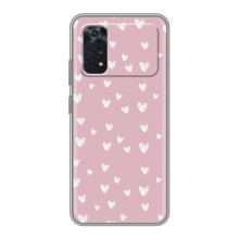 Чохол з розовим принтом для Xiaomi POCO M4 Pro 4G (Сердечки на рожевому)