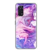 Чехлы с тематикой "Мрамор" на Поко М4 про (4G) – Фиолетовый мрамор