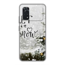 Новогодние, Праздничные Чехлы для Xiaomi POCO M4 Pro 4G - 2024 год (Let it snow)