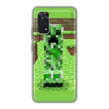 Чехлы для Xiaomi POCO M4 Pro 4G (Персонажи Майн Крафт) (Крипер 2)