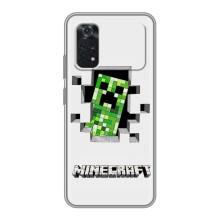 Чехлы для Xiaomi POCO M4 Pro 4G (Персонажи Майн Крафт) (Крипер)