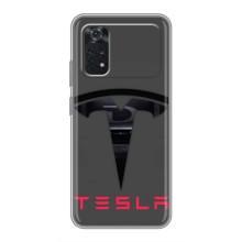 Силіконовий бампер з картинкою машини на Xiaomi POCO M4 Pro 4G (Logo TESLA)