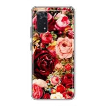 Силиконовый бампер с принтом (цветочки) на Поко М4 про (4G) (Букет цветов)