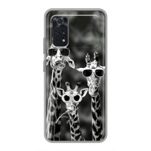 Силіконовий чохол з КАРТИНКАМИ літо для Xiaomi POCO M4 Pro 4G (AlphaPrint) (Жирафи в окулярах)
