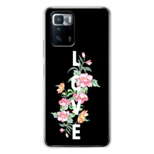 Чехлы для любимой на Поко X3 GT (VPrint) (Цветы LOVE)