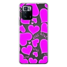 Чехлы для любимой на Поко X3 GT (VPrint) (Pink hearts)