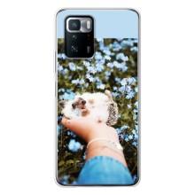Чехлы с изображением разных животных для Xiaomi POCO X3 GT (Ежик на руках)