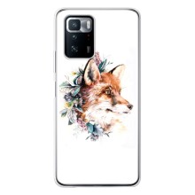 Чехлы с картинкой Лисички для Xiaomi POCO X3 GT (VPrint) (Лисичка в цветочках)