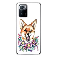 Чехлы с картинкой Лисички для Xiaomi POCO X3 GT (VPrint) (Веселая лисичка)