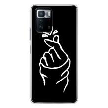 Чехлы (Знак сердечка) на Xiaomi POCO X3 GT – Сердце на черном