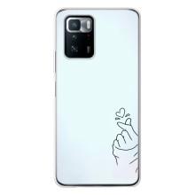 Чехлы (Знак сердечка) на Xiaomi POCO X3 GT – Сердце на голубом
