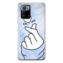 Чехлы (Знак сердечка) на Xiaomi POCO X3 GT – Сердечка знак