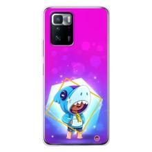 Чохол Бравл Старс для Xiaomi POCO X3 GT – Леон у костюмі Акули