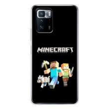 Чехол Майнкрафт на Xiaomi POCO X3 GT (AlphaPrint) Minecraft (герои Minecraft)