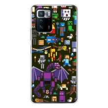 Чехол Майнкрафт на Xiaomi POCO X3 GT (AlphaPrint) Minecraft (Коллаж Майнкрафт)